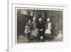 Family Group with Two Dogs in a Garden-null-Framed Photographic Print