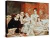 Family Group-Michele Gordigiani-Stretched Canvas