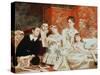 Family Group-Michele Gordigiani-Stretched Canvas