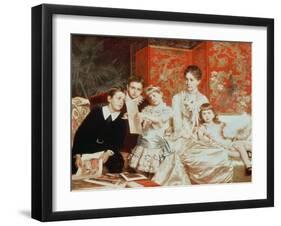 Family Group-Michele Gordigiani-Framed Giclee Print