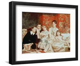 Family Group-Michele Gordigiani-Framed Giclee Print