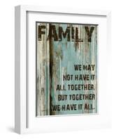 Family Grunge 4-Diane Stimson-Framed Premium Giclee Print