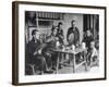 Family Having Tea in Courtyard-Carl Mydans-Framed Photographic Print