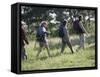 Family Hiking in The Wilderness-null-Framed Stretched Canvas