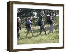 Family Hiking in The Wilderness-null-Framed Premium Photographic Print