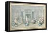 Family in a Study Room on the Ile De La Reunion, 1813-Patu de Rosemont-Framed Stretched Canvas