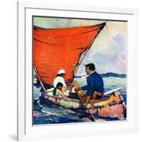 "Family in Canoe,"May 1, 1927-Frank Schoonover-Framed Giclee Print