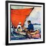 "Family in Canoe,"May 1, 1927-Frank Schoonover-Framed Giclee Print