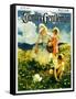 "Family in Field of Buttercups," Country Gentleman Cover, June 1, 1929-Haddon Sundblom-Framed Stretched Canvas