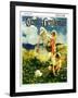 "Family in Field of Buttercups," Country Gentleman Cover, June 1, 1929-Haddon Sundblom-Framed Giclee Print