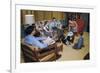 Family in Living Room with Dog-William P. Gottlieb-Framed Photographic Print