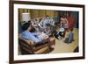 Family in Living Room with Dog-William P. Gottlieb-Framed Photographic Print