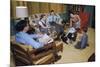 Family in Living Room with Dog-William P. Gottlieb-Mounted Photographic Print