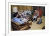 Family in Living Room with Dog-William P. Gottlieb-Framed Photographic Print