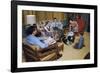 Family in Living Room with Dog-William P. Gottlieb-Framed Photographic Print