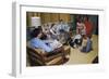 Family in Living Room with Dog-William P. Gottlieb-Framed Photographic Print