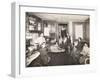 Family in Room in Tenement House, C.1910-Jessie Tarbox Beals-Framed Giclee Print