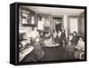 Family in Room in Tenement House, C.1910-Jessie Tarbox Beals-Framed Stretched Canvas