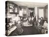 Family in Room in Tenement House, C.1910-Jessie Tarbox Beals-Stretched Canvas