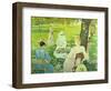 Family in the Orchard, 1890-Théo van Rysselberghe-Framed Giclee Print