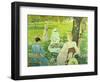 Family in the Orchard, 1890-Théo van Rysselberghe-Framed Giclee Print