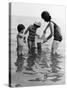 Family in the Sea-null-Stretched Canvas