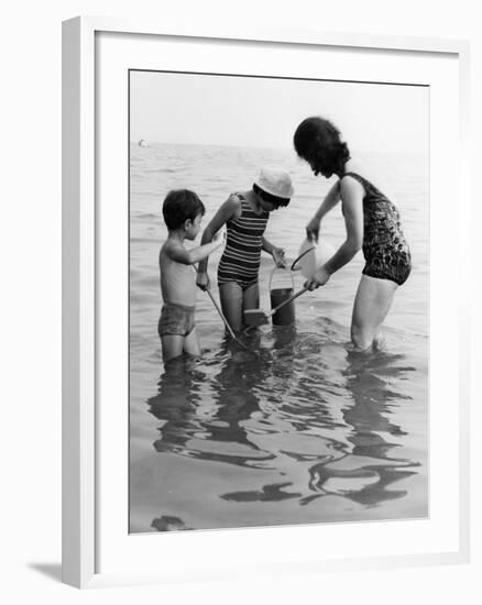 Family in the Sea-null-Framed Photographic Print