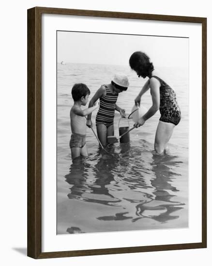 Family in the Sea-null-Framed Photographic Print