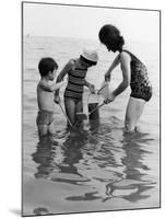 Family in the Sea-null-Mounted Photographic Print