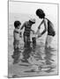 Family in the Sea-null-Mounted Photographic Print