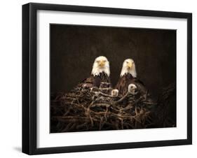 Family Is Forever Bald Eagles-Jai Johnson-Framed Giclee Print