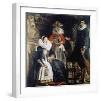 Family Jordaens in the Garden-Jacob Jordaens-Framed Giclee Print