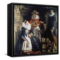 Family Jordaens in the Garden-Jacob Jordaens-Framed Stretched Canvas