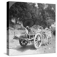 Family Journeying Through the Jungle Near Mingun, Burma, 1908-null-Stretched Canvas