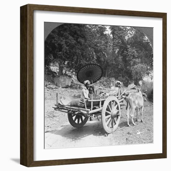 Family Journeying Through the Jungle Near Mingun, Burma, 1908-null-Framed Photographic Print