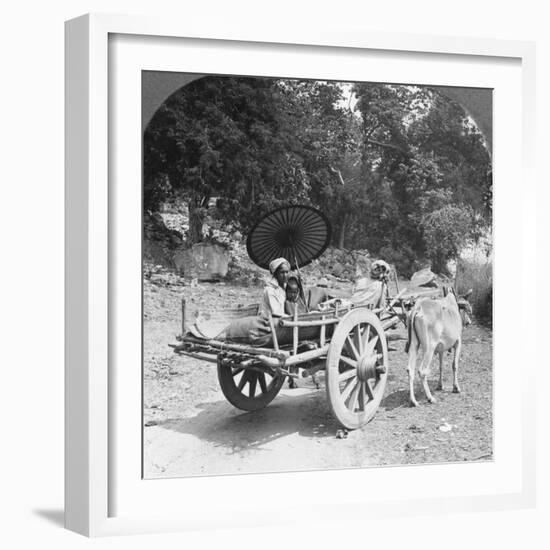 Family Journeying Through the Jungle Near Mingun, Burma, 1908-null-Framed Photographic Print