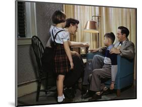 Family Listening to a Radio-William P. Gottlieb-Mounted Photographic Print