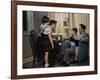 Family Listening to a Radio-William P. Gottlieb-Framed Photographic Print