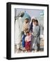 Family Looking at Famous White Pigeons at the Shrine of Hazrat Ali, Mazar-I-Sharif, Afghanistan-Jane Sweeney-Framed Photographic Print