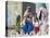 Family Looking at the Famous White Pigeons, Shrine of Hazrat Ali, Mazar-I-Sharif, Afghanistan-Jane Sweeney-Stretched Canvas