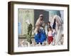 Family Looking at the Famous White Pigeons, Shrine of Hazrat Ali, Mazar-I-Sharif, Afghanistan-Jane Sweeney-Framed Photographic Print