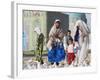 Family Looking at the Famous White Pigeons, Shrine of Hazrat Ali, Mazar-I-Sharif, Afghanistan-Jane Sweeney-Framed Photographic Print