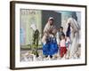 Family Looking at the Famous White Pigeons, Shrine of Hazrat Ali, Mazar-I-Sharif, Afghanistan-Jane Sweeney-Framed Photographic Print