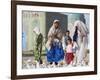 Family Looking at the Famous White Pigeons, Shrine of Hazrat Ali, Mazar-I-Sharif, Afghanistan-Jane Sweeney-Framed Photographic Print