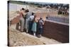 Family Observing a School Construction Site-William P. Gottlieb-Stretched Canvas