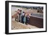 Family Observing a School Construction Site-William P^ Gottlieb-Framed Photographic Print