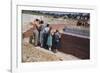 Family Observing a School Construction Site-William P. Gottlieb-Framed Photographic Print