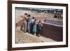 Family Observing a School Construction Site-William P. Gottlieb-Framed Photographic Print