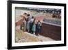 Family Observing a School Construction Site-William P. Gottlieb-Framed Photographic Print