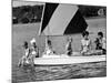 Family of Apollo 8 Astronaut William Anders on a Sailboat-Ralph Morse-Mounted Premium Photographic Print